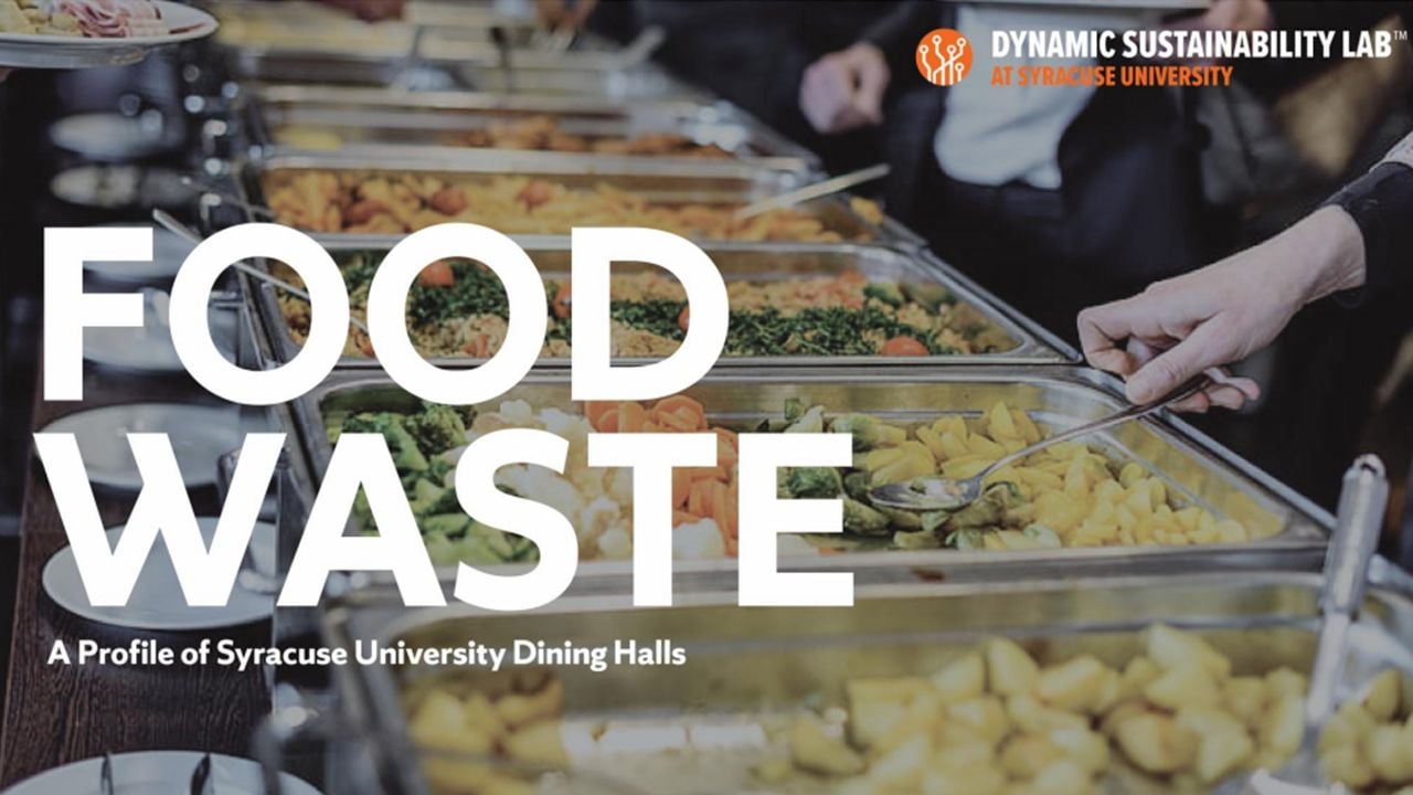 syracuse university dynamic sustainability lab food waste report cover